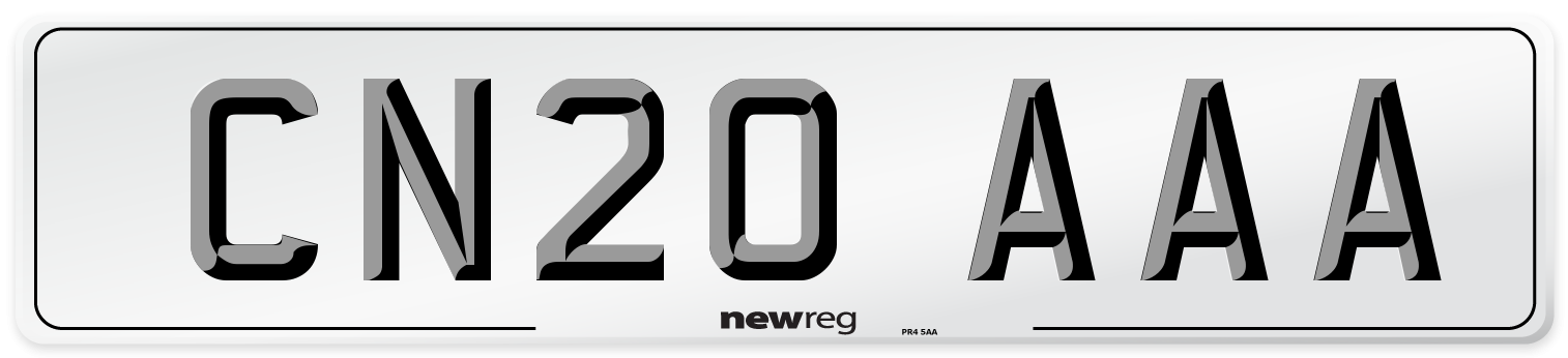 CN20 AAA Number Plate from New Reg